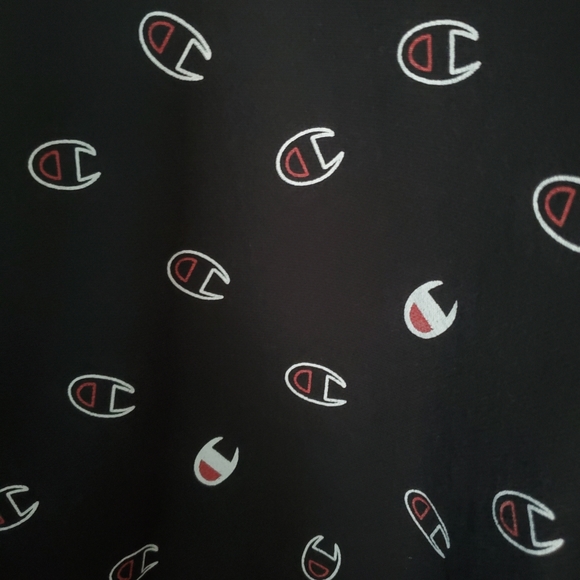 Champion Reverse Weave black sweatshirt with allover logo design, size S - Picture 5 of 11